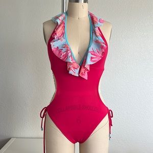 Fuchsia monokini swimwear size medium